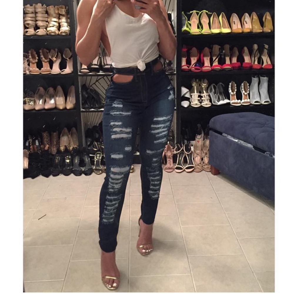 High waisted denim